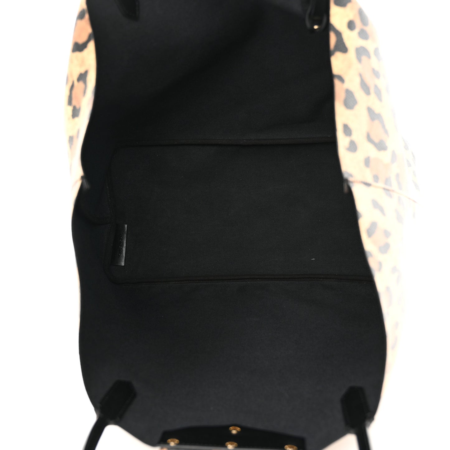 Textured Coated Canvas Leopard Print Large Antigona Tote