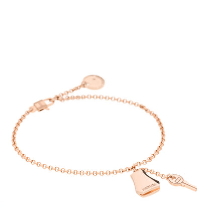 Hermes 18K Rose Gold PM Kelly Clochette Bracelet SH 1 of 4