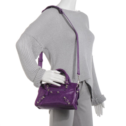 Balenciaga Agneau Giant 12 Silver Hardware Mini City Ultraviolet 2 of 11