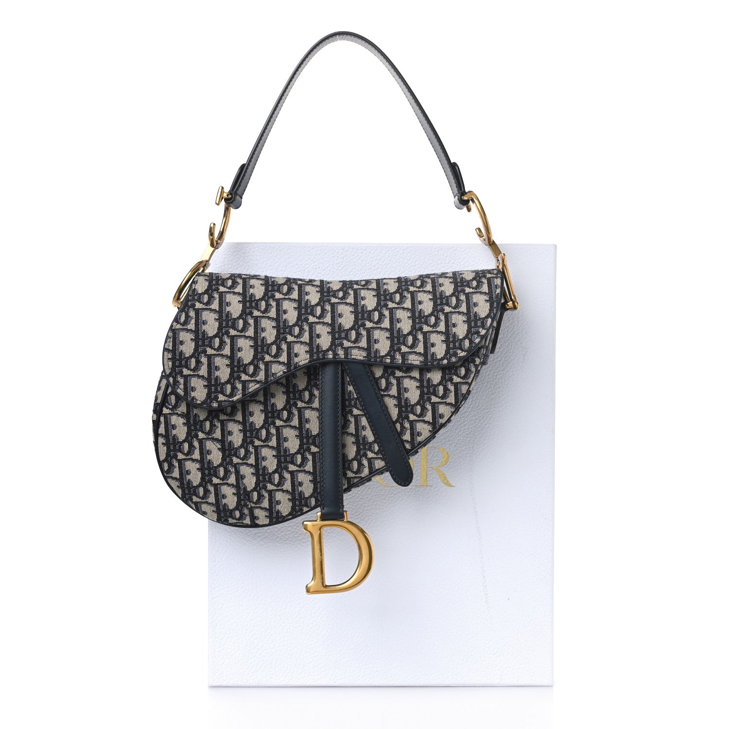 Christian Dior Oblique Saddle Bag Blue 10 of 10