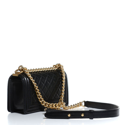 Chanel Lambskin Quilted Small Boy Flap Black 3 of 7