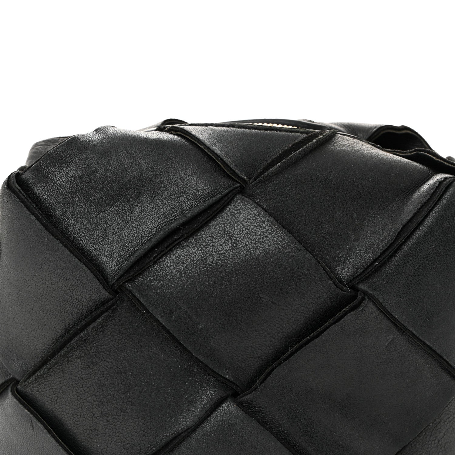 Bottega Veneta Lambskin Maxi Intrecciato Mini Cassette Camera Bag Black 7 of 11