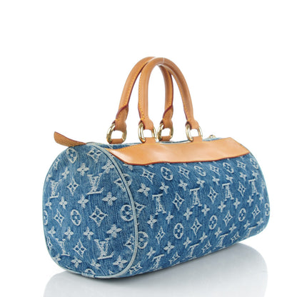 Louis Vuitton Monogram Denim Neo Speedy Blue 3 of 8