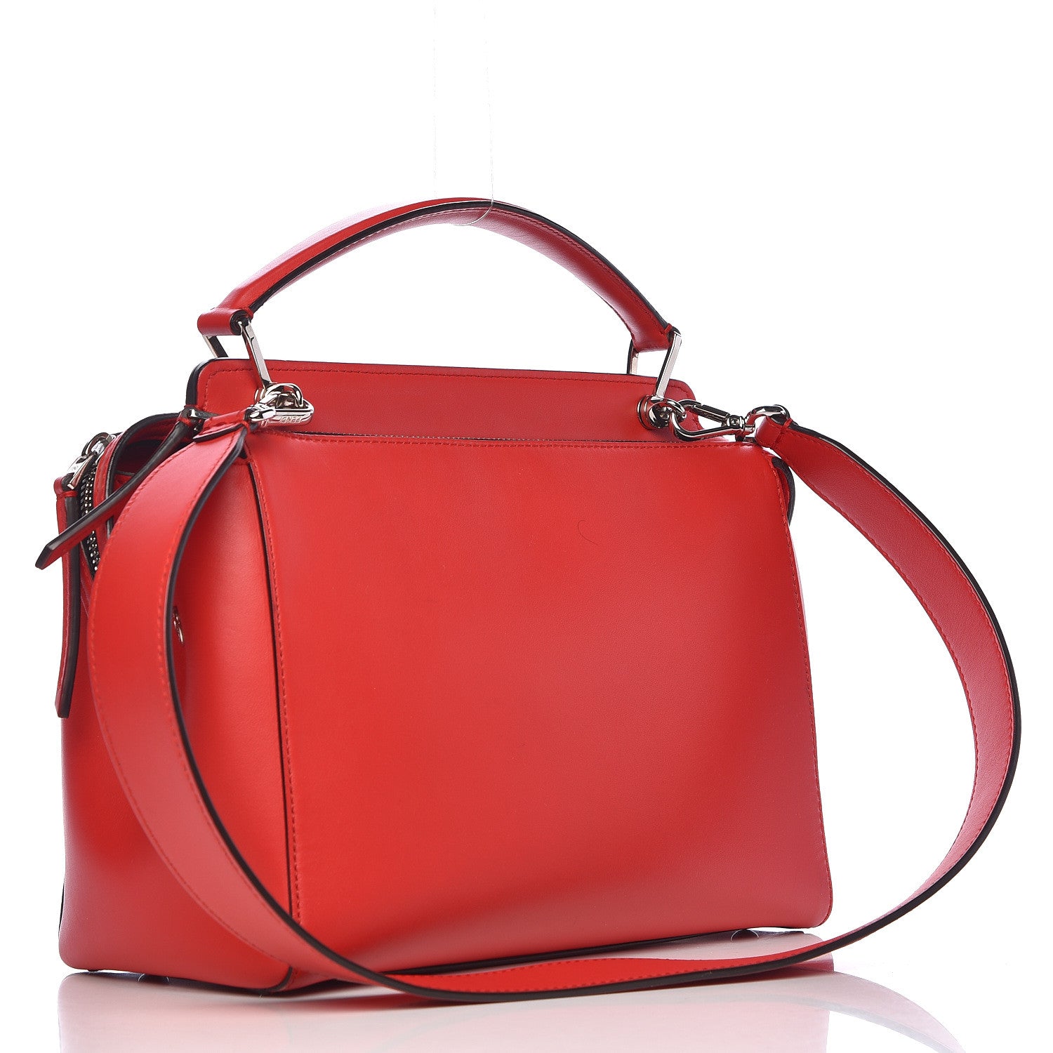 Fendi Vitello Baltico Dolce Shiny Nappa DotCom Satchel Caipiroska Bubblegum 3 of 15