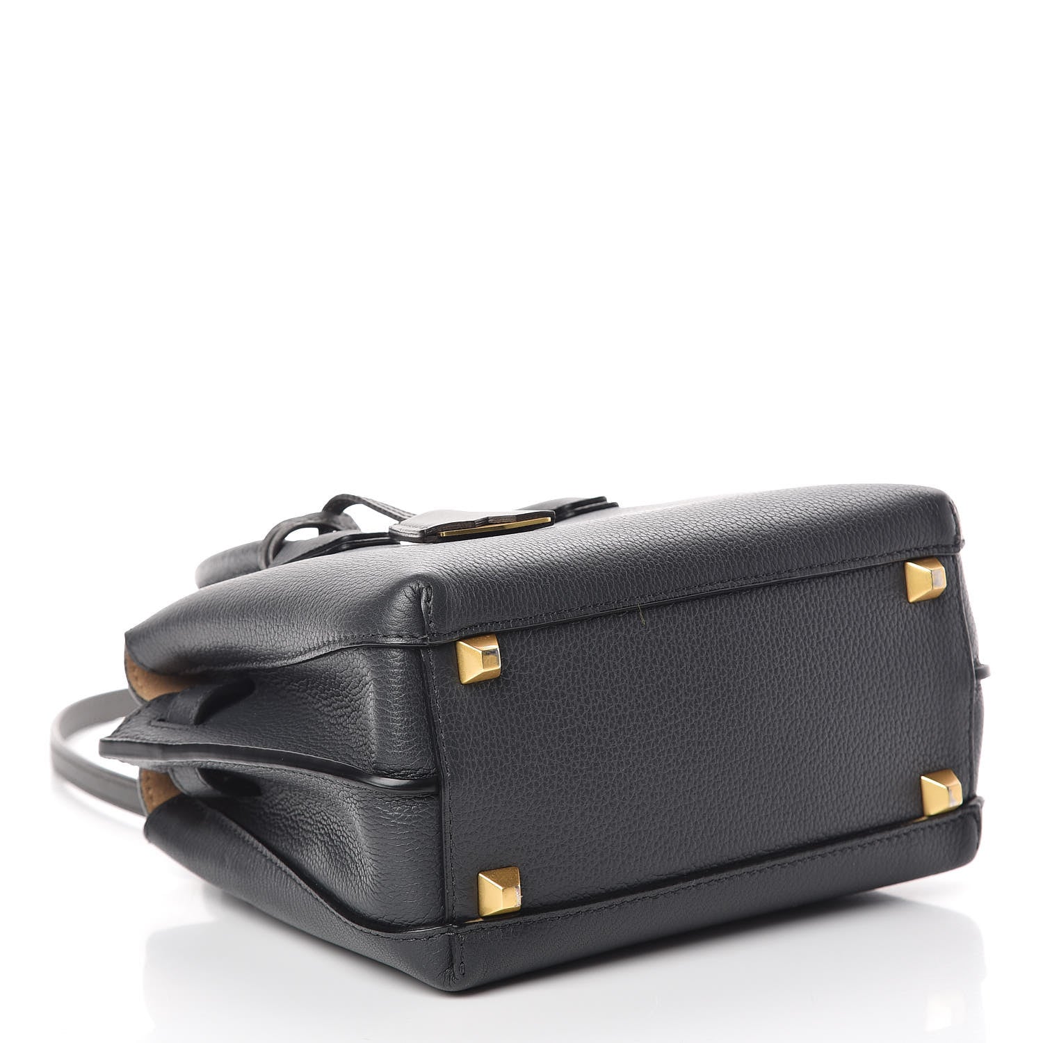 MCM Grained Calfskin Mini Milla Tote Phantom Grey 4 of 11