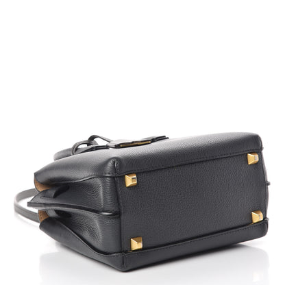 MCM Grained Calfskin Mini Milla Tote Phantom Grey 4 of 11