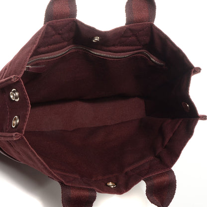 Hermes Taurillon Clemence Canvas Fourre Tout PM Rouge H 5 of 10