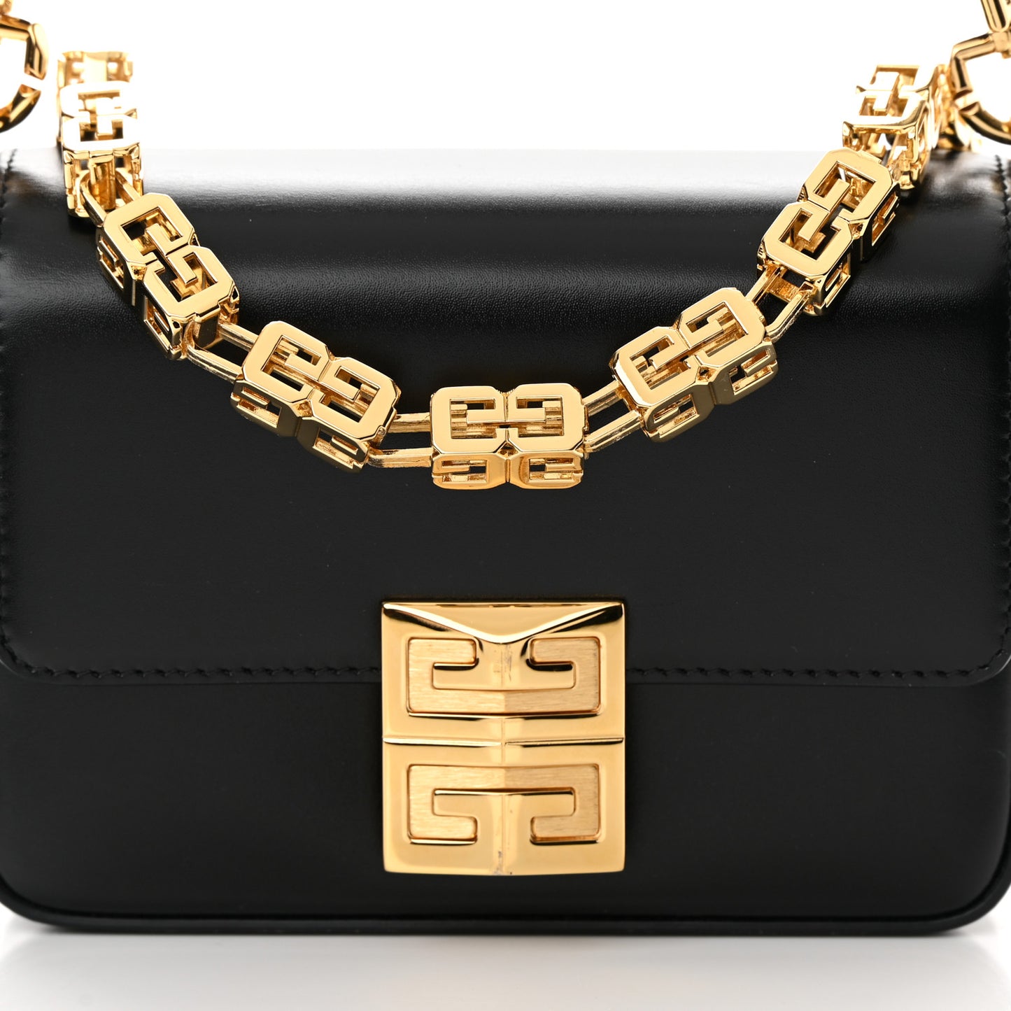 Box Calfskin Small 4G Cube Chain Shoulder Bag Black