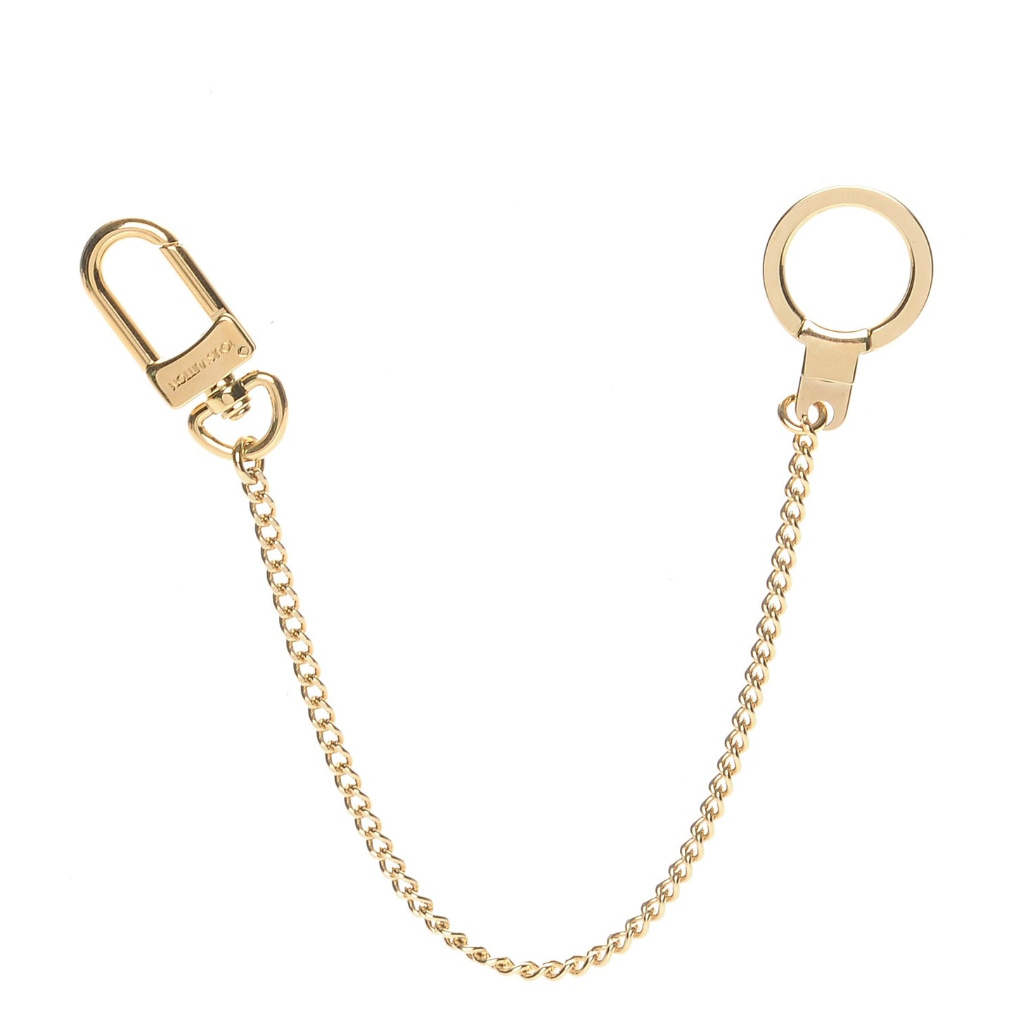 Metal Pochette Extender Key Ring Chain Gold