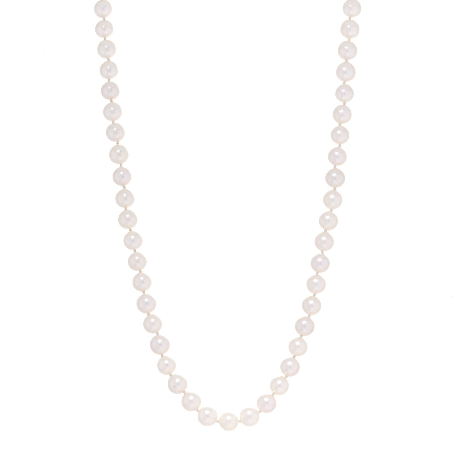Mikimoto 18K Yellow Gold Akoya Pearl 7.5-8mm Strand Necklace 20" 1 of 4
