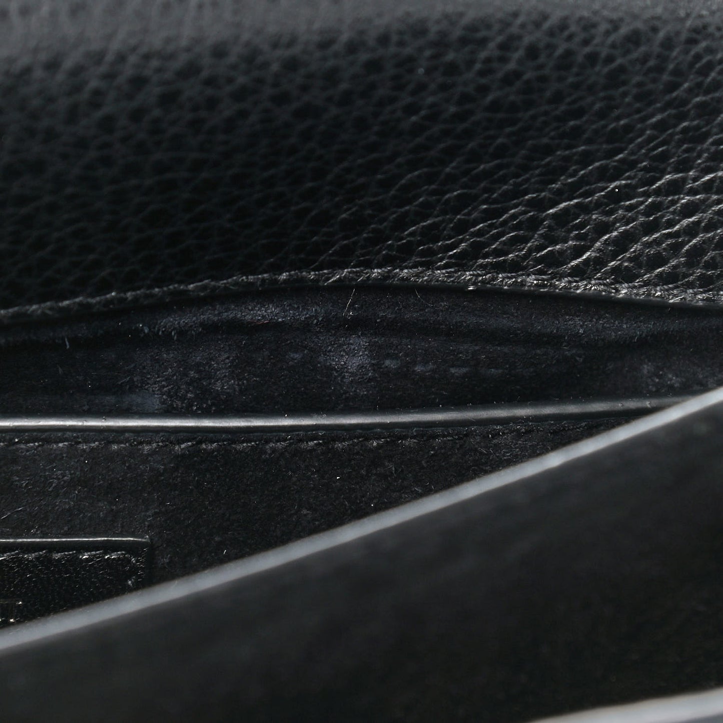 Grained Calfskin Medium Monogram Sunset Satchel Black