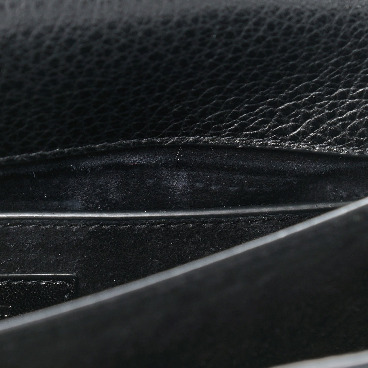 Saint Laurent Grained Calfskin Medium Monogram Sunset Satchel Black 7 of 12