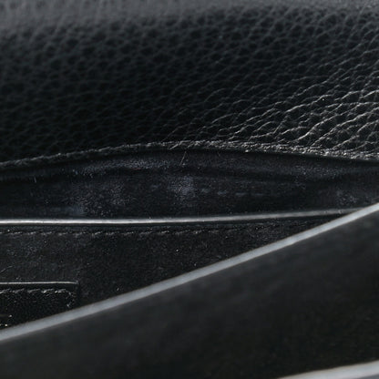 Saint Laurent Grained Calfskin Medium Monogram Sunset Satchel Black 7 of 12