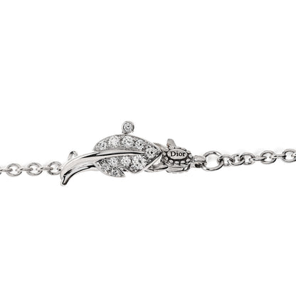 Christian Dior 18K White Gold Diamond Medium Rose Dior Bagatelle Necklace 4 of 4