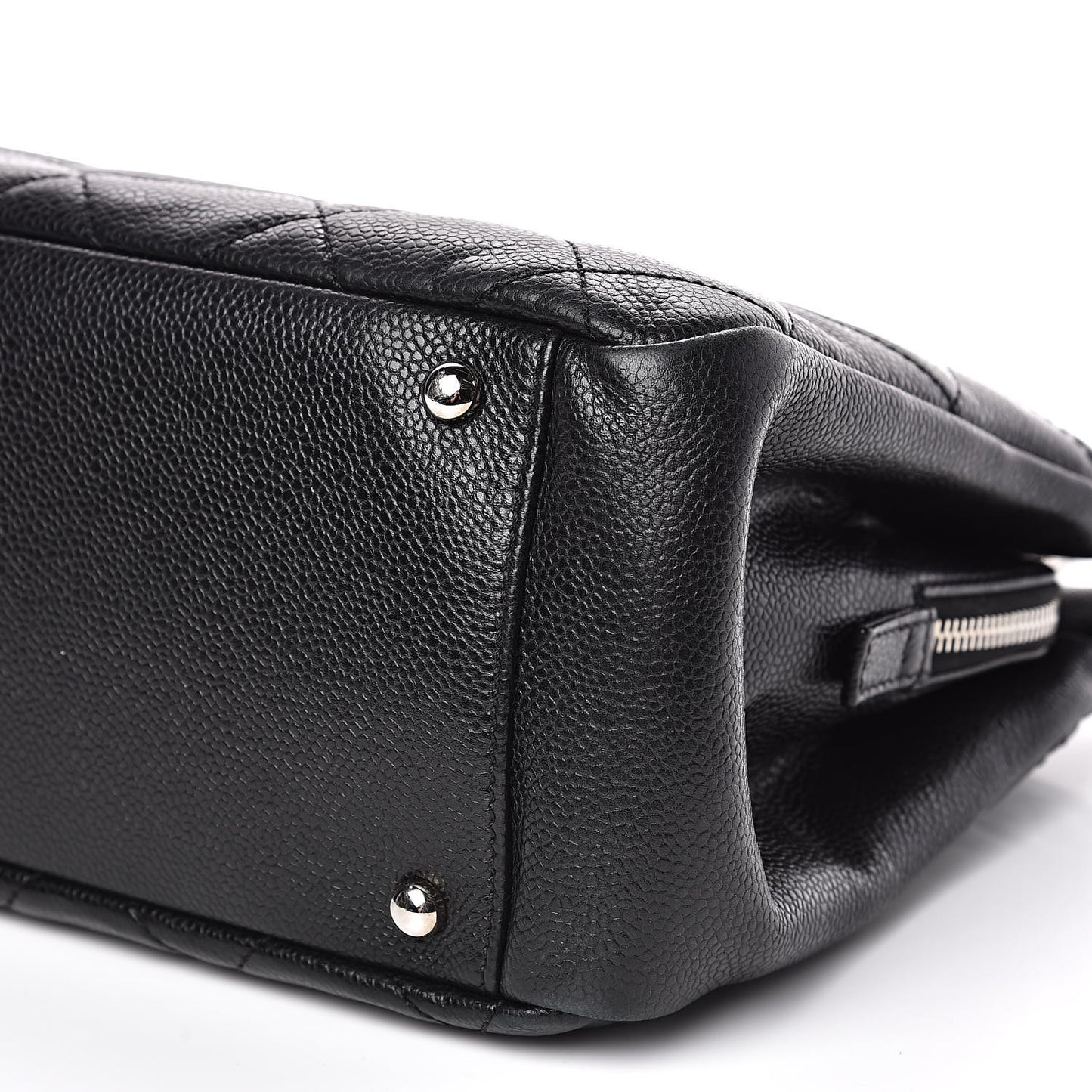 Caviar Quilted Timeless CC Soft Tote Black