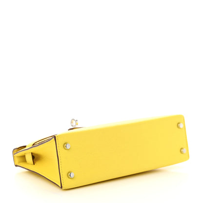 Hermes Chevre Mysore Mini Kelly Sellier 20 Lime 4 of 21