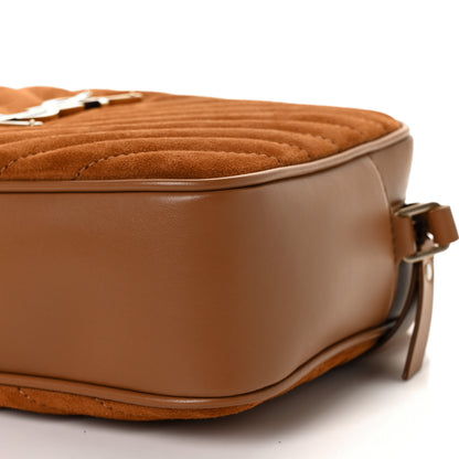 Saint Laurent Suede Matelasse Monogram Lou Camera Bag Cinnamon 7 of 8