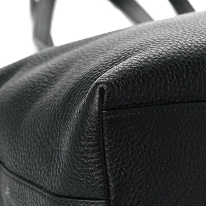 Prada Vitello Daino Embossed Logo Tote Black 10 of 12