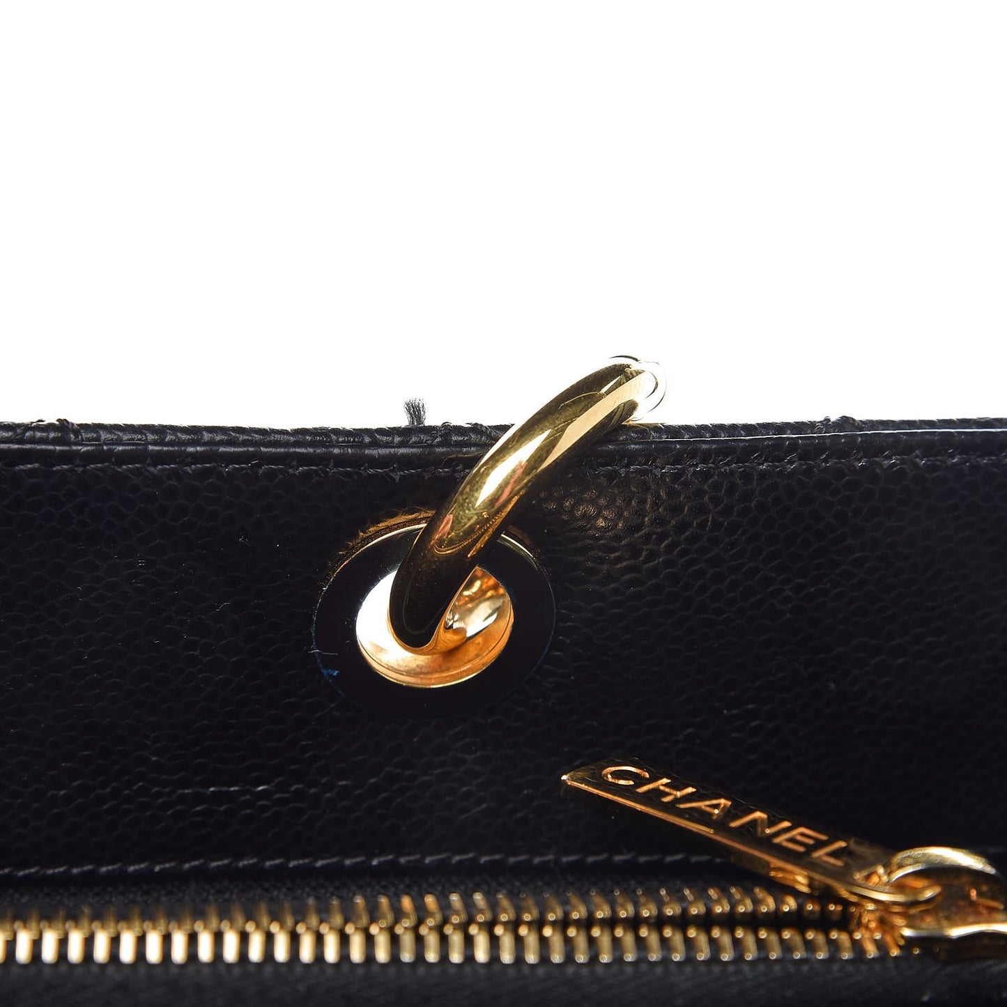 Caviar Quilted Grand Shopping Tote GST Black