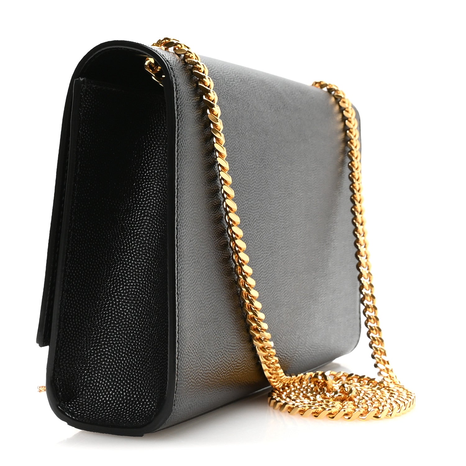 Saint Laurent Grain De Poudre Medium Classic Monogram Kate Tassel Satchel Black 2 of 9