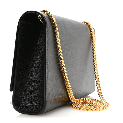Saint Laurent Grain De Poudre Medium Classic Monogram Kate Tassel Satchel Black 2 of 9