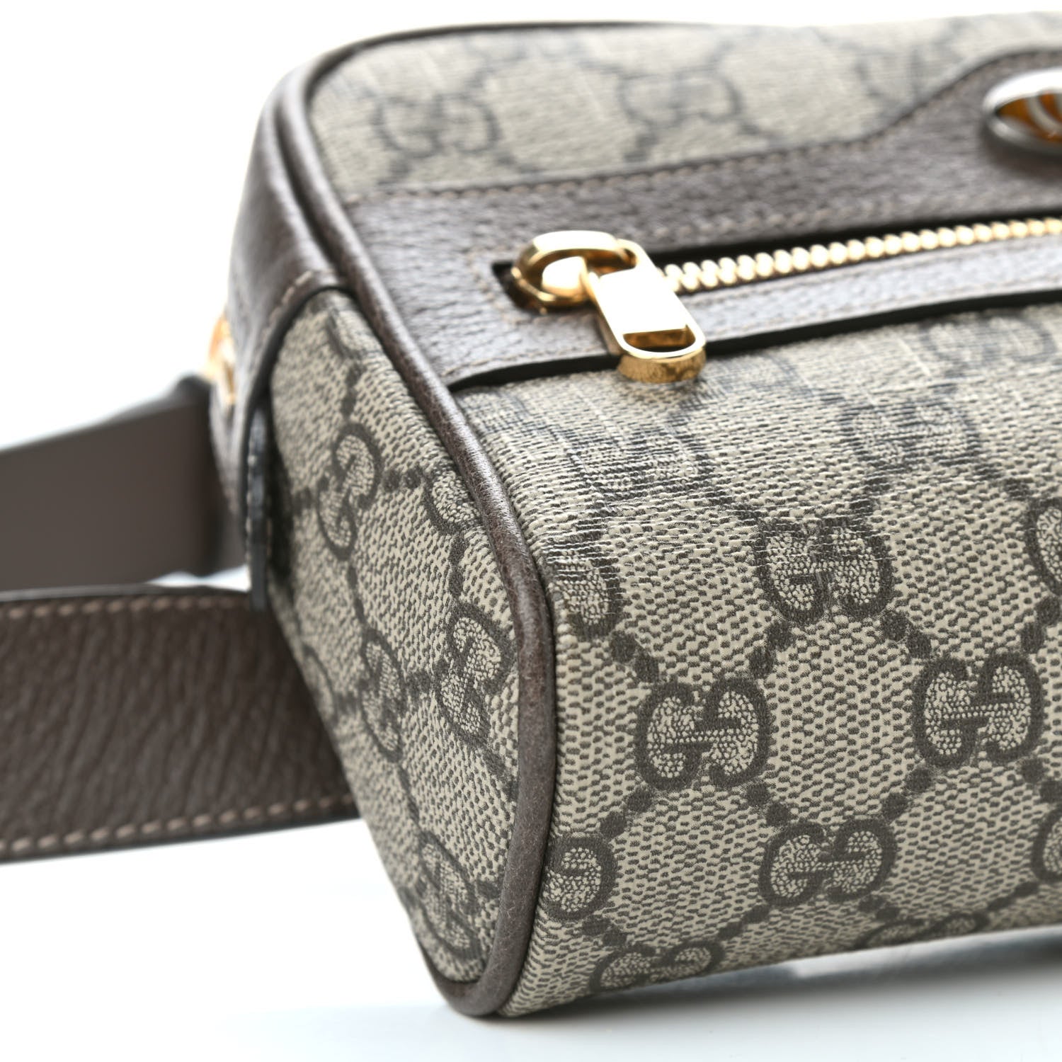 Gucci GG Supreme Monogram Web Small Ophidia Belt Bag 85 34 Dark Brown 8 of 9