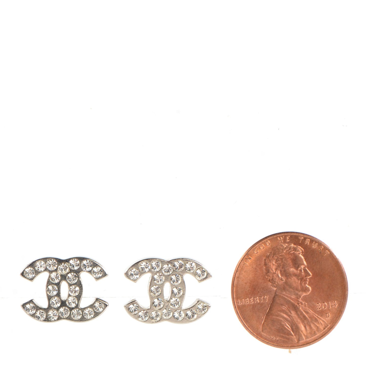 Crystal Timeless CC Earrings Silver