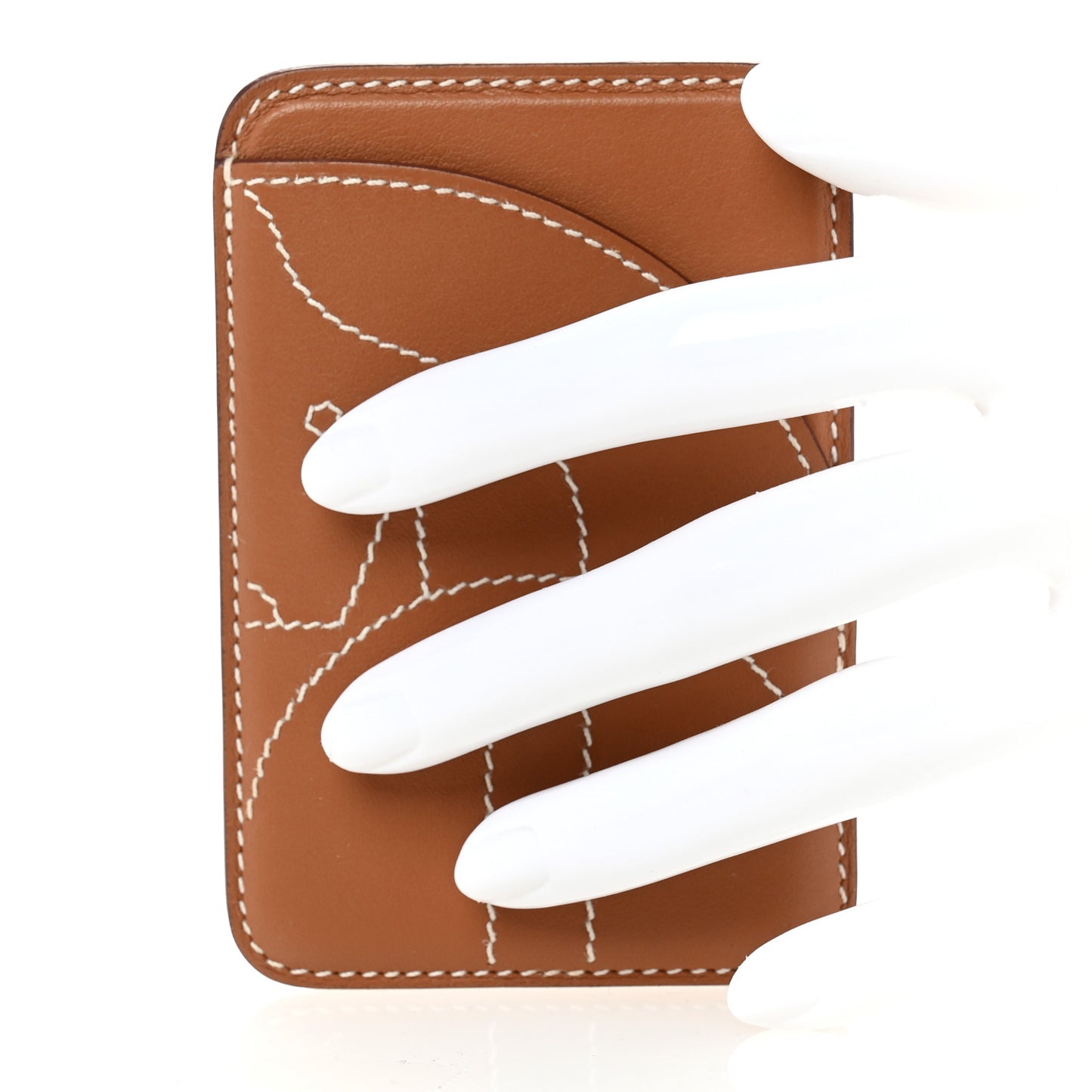Swift Stitched Cheval MagSafe Card Holder Gold