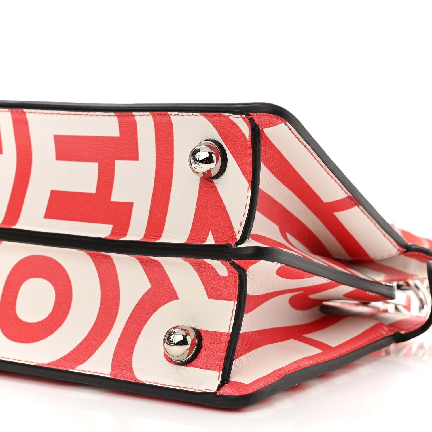 Fendi X MARC JACOBS Nappa Lunar New Year Petite Peekaboo I SEE U Satchel Glow Coral White 10 of 10