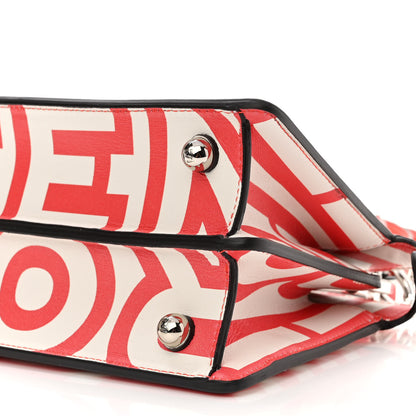 Fendi X MARC JACOBS Nappa Lunar New Year Petite Peekaboo I SEE U Satchel Glow Coral White 10 of 10