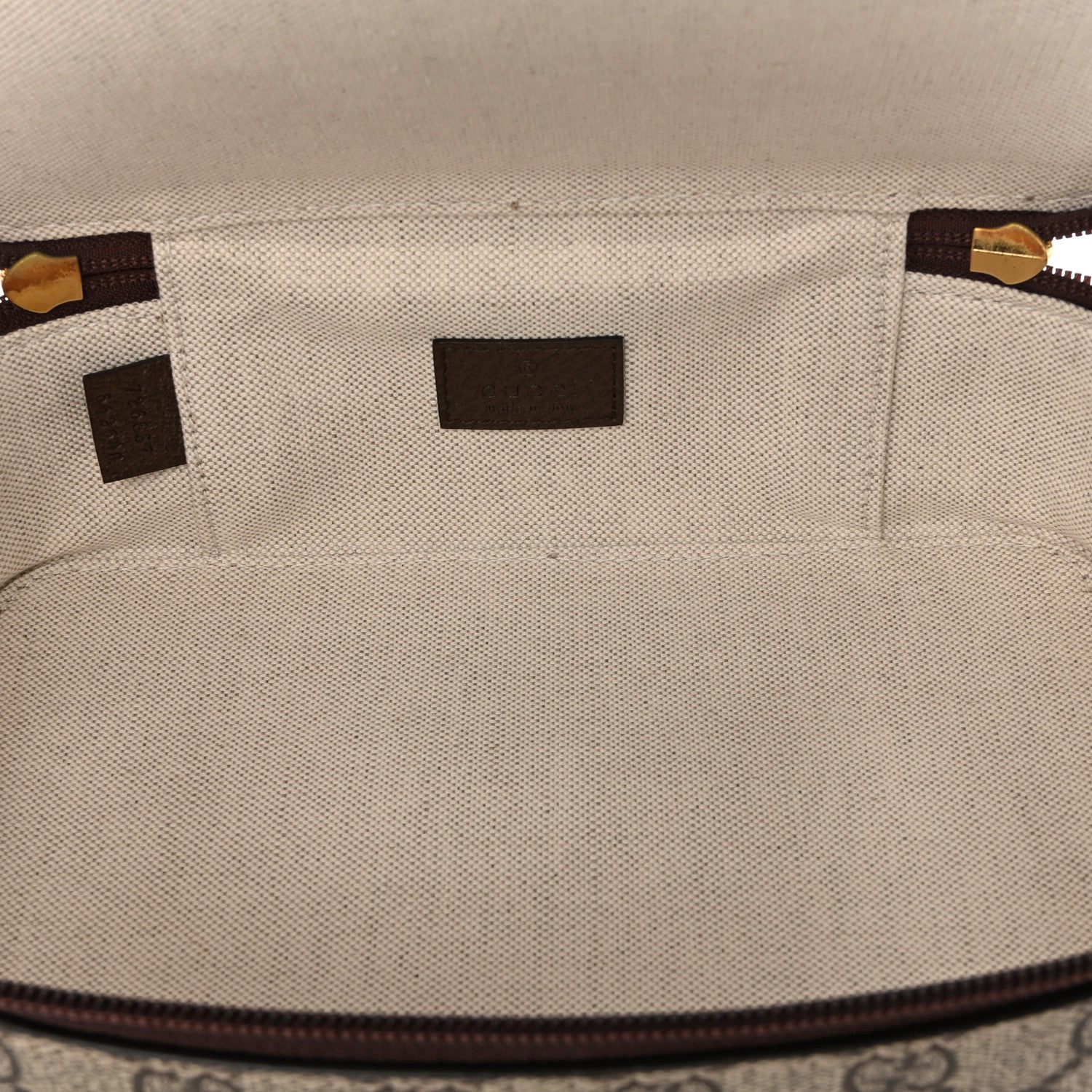 Gucci GG Supreme Monogram Mini Packing Cube Beige Ebony New Acero 5 of 11