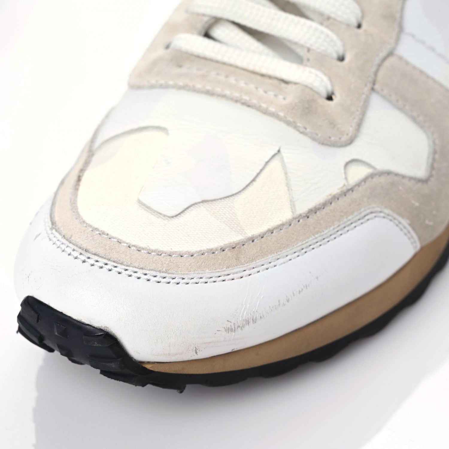 Valentino Garavani Fabric Suede L'Amour Mens Rockrunner Sneakers 41 White 16 of 21
