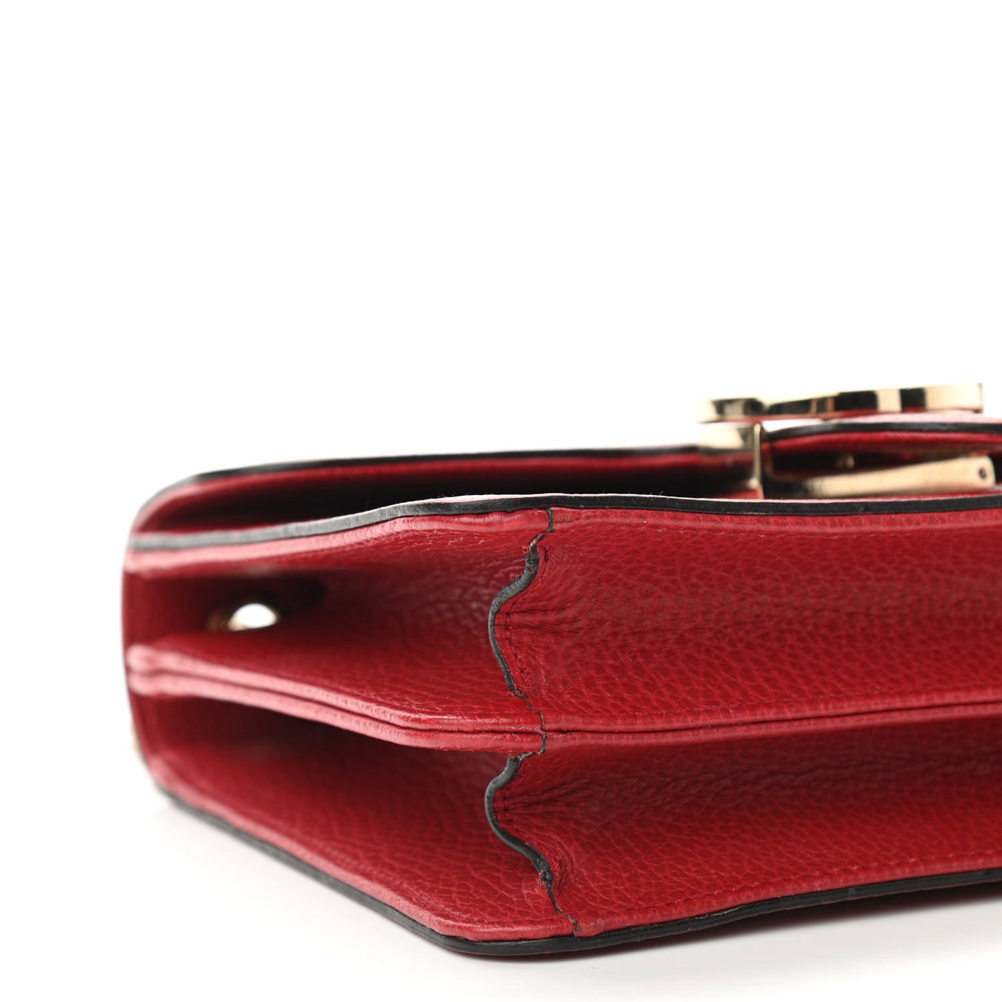 Dollar Calfskin Small Interlocking G Shoulder Bag Red