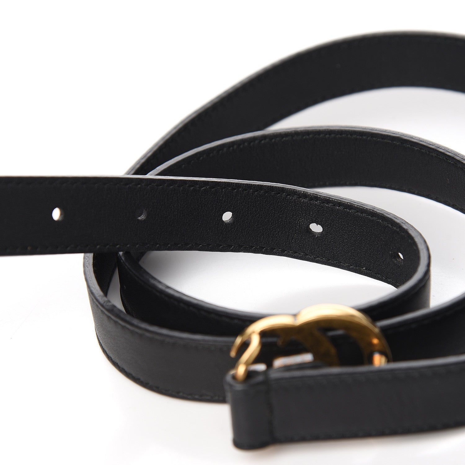 Gucci Calfskin Double G 20mm Belt 90 36 Black 4 of 5