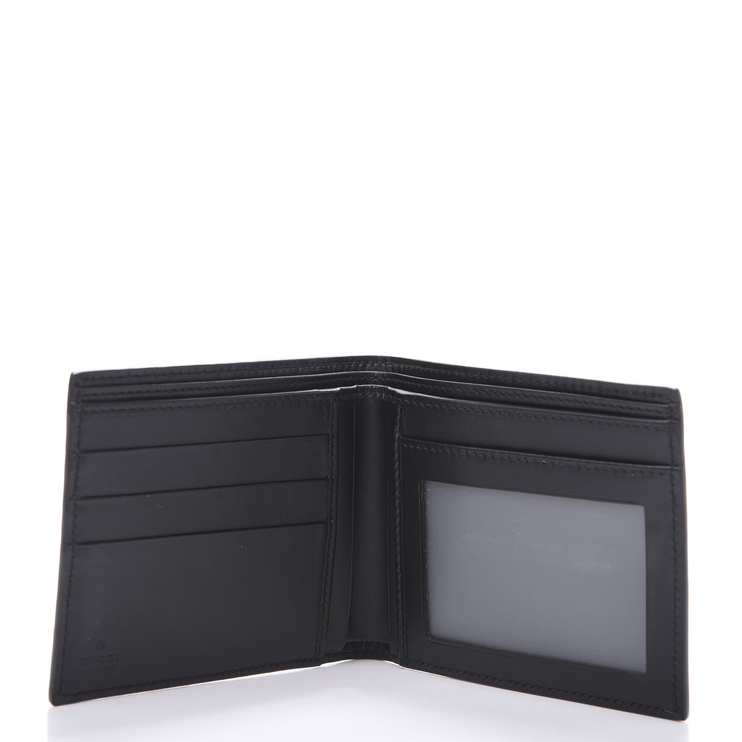 Guccissima Signature Web New Web Bi-Fold ID Wallet Black