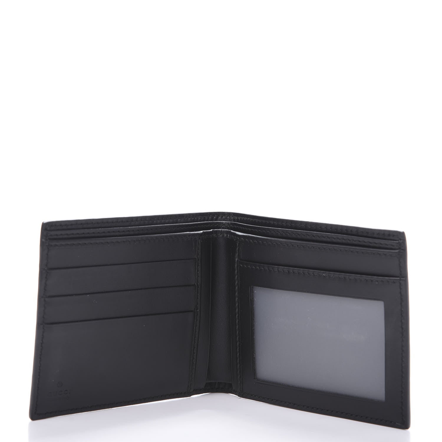 Gucci Guccissima Signature Web New Web Bi-Fold ID Wallet Black 5 of 8