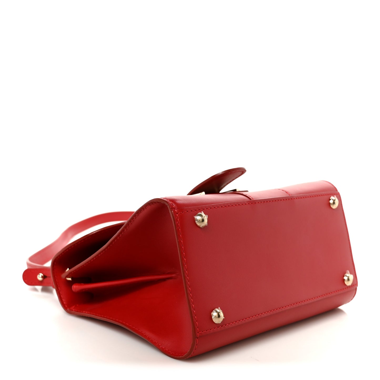 Box Calfskin Mini Brillant Satchel Red