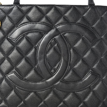 Chanel Caviar Quilted Medallion Tote Black 8 of 18