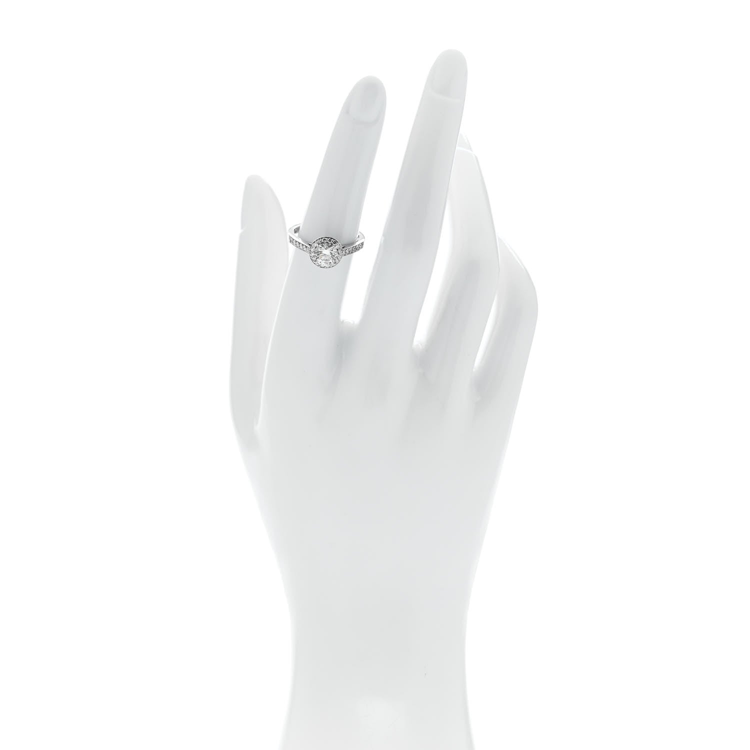 Tiffany Platinum Diamond .78ct Soleste Round Brilliant Engagement Ring 52 6 2 of 7