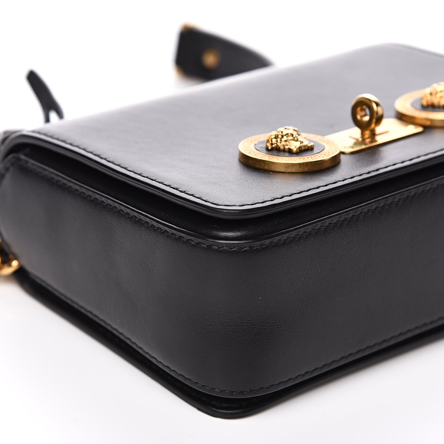 Versace Calfskin Small Icon Chain Bag Black 7 of 11