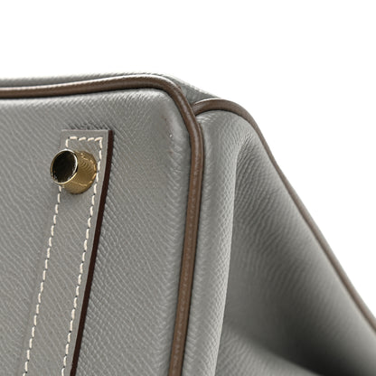 Hermes Epsom Horseshoe Birkin 30 Gris Mouette Etoupe 11 of 12