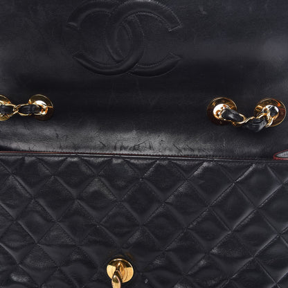 Chanel Lambskin Quilted XL Jumbo Single Flap Black 11 of 14