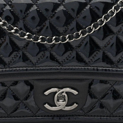 Chanel Patent Quilted Classic Twist Flap Bag Black 8 of 10