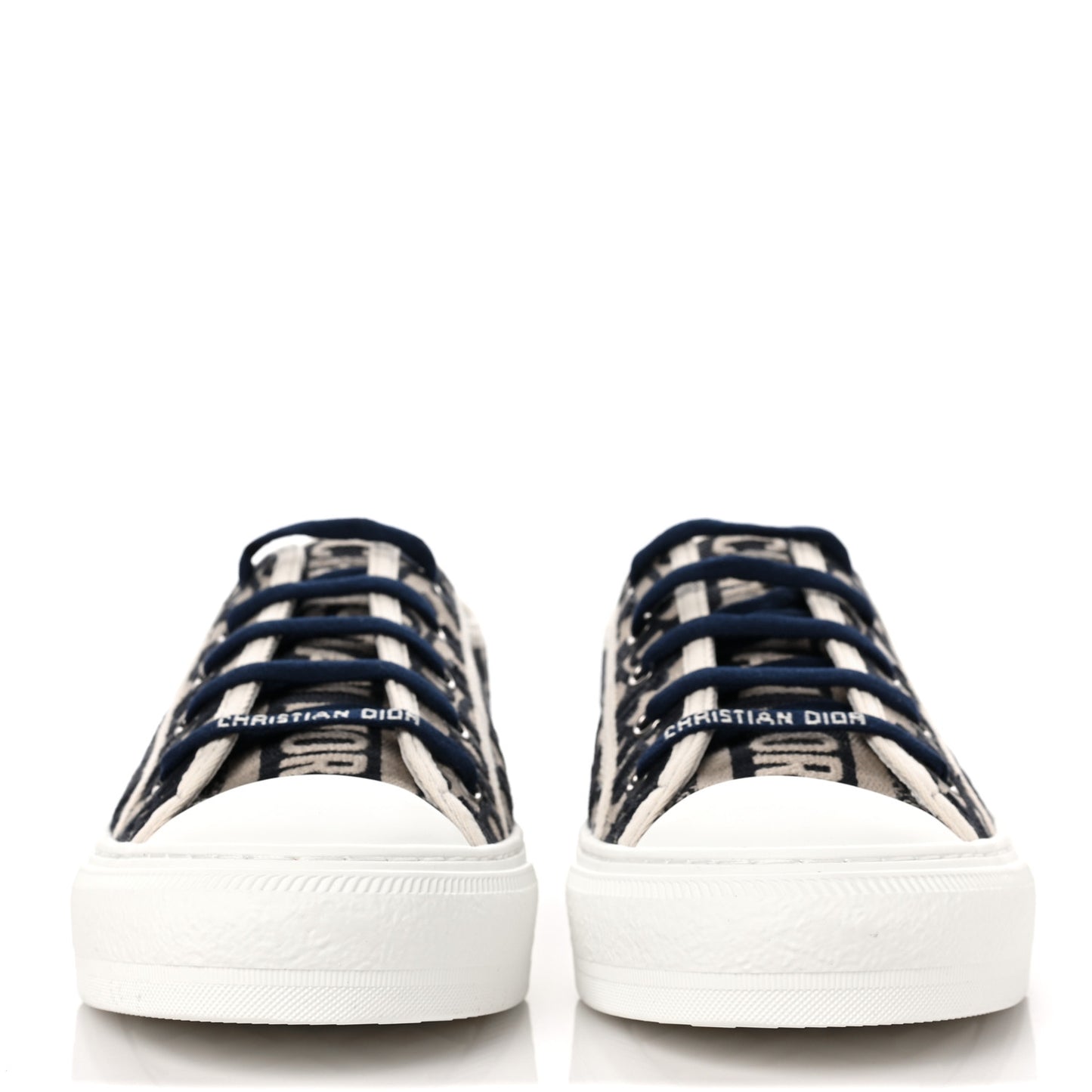 Canvas Oblique Walk'N'Dior Low Top Sneakers 40 Deep Blue