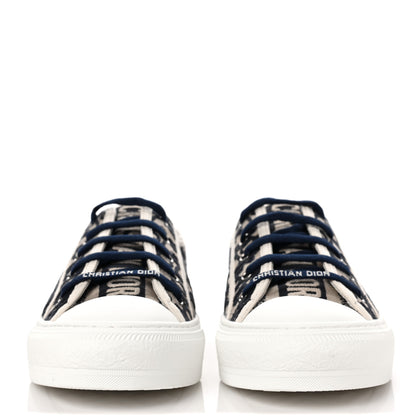 Christian Dior Canvas Oblique Walk'N'Dior Low Top Sneakers 40 Deep Blue 2 of 10
