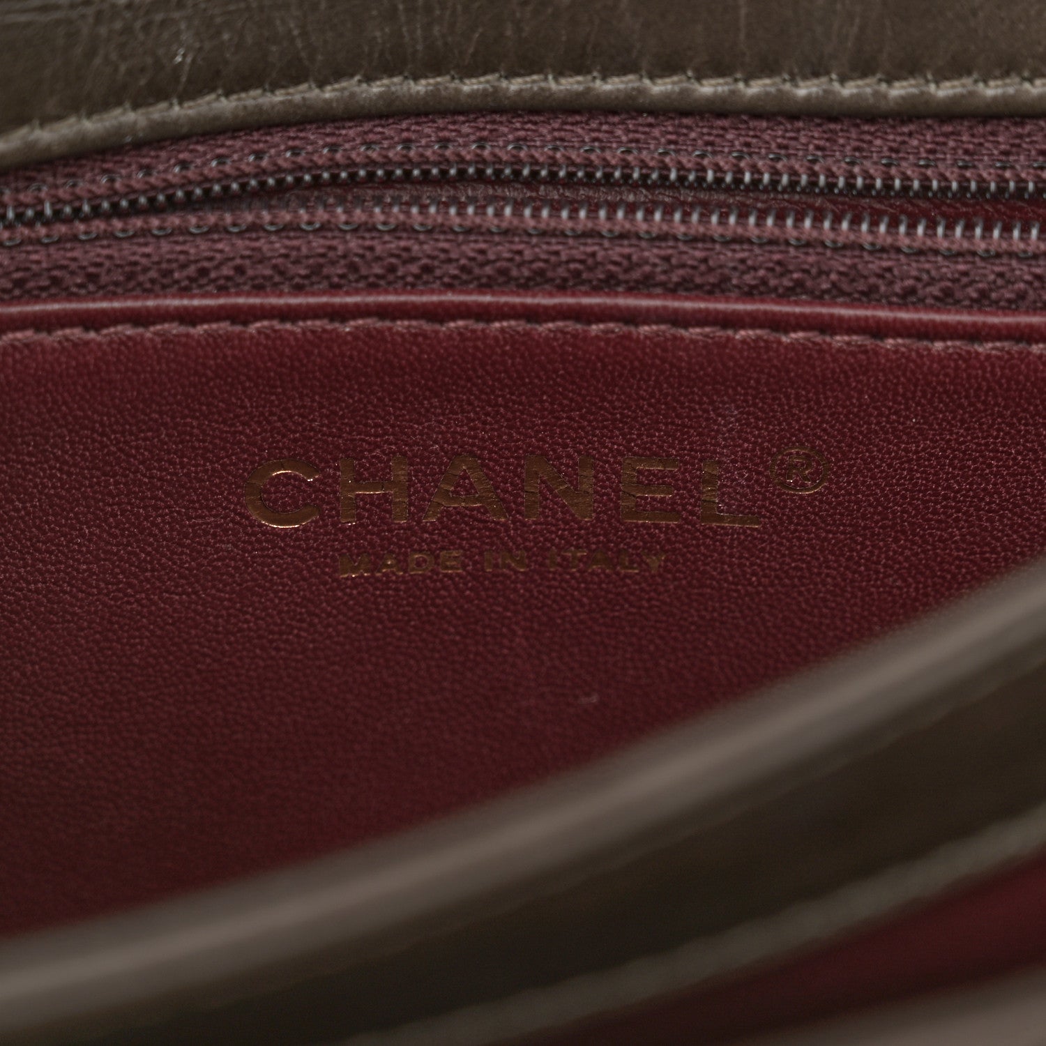 Chanel Iridescent Calfskin Quilted Small Straight Lined Flap Khaki 6 of 11