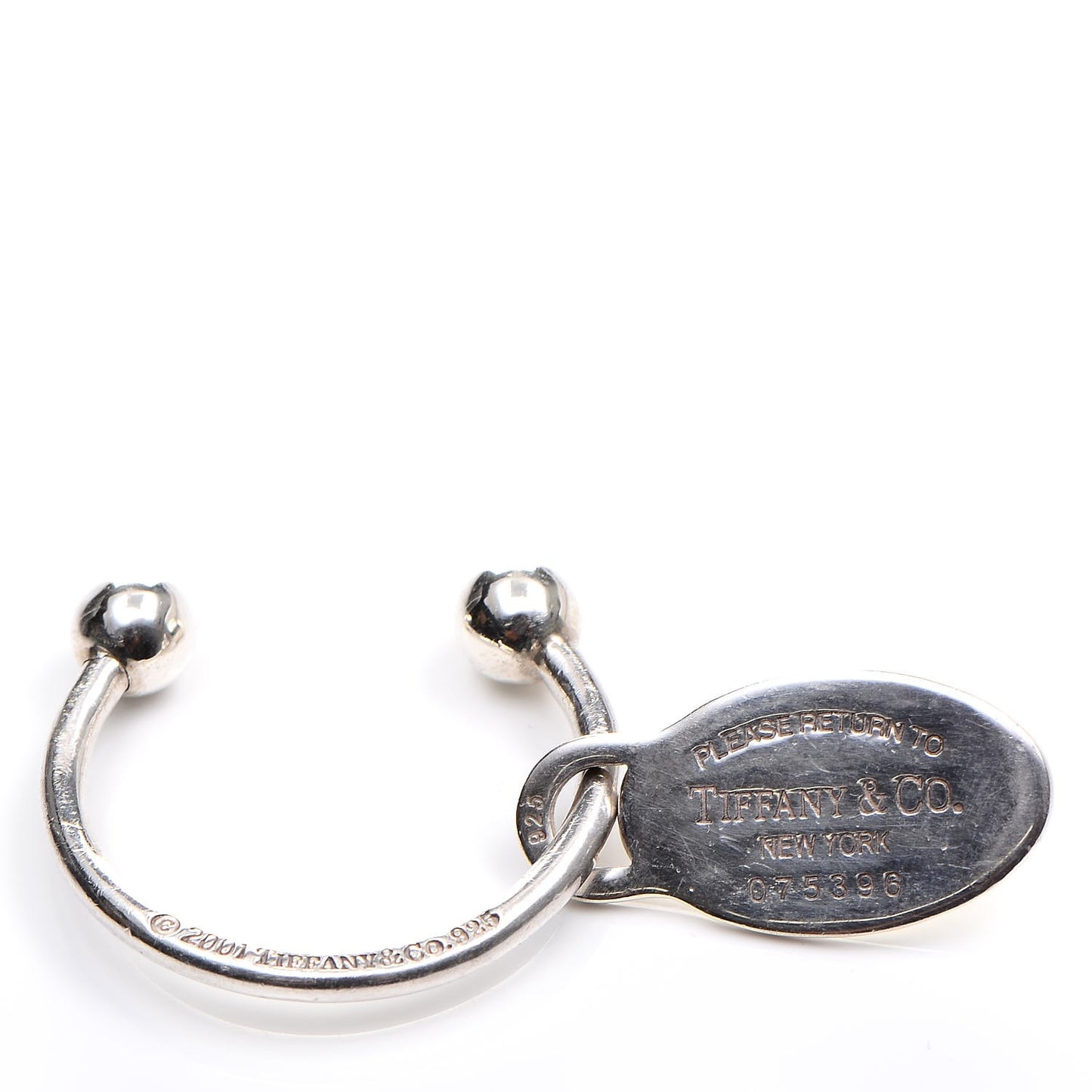 Sterling Silver Return To Oval Key Ring