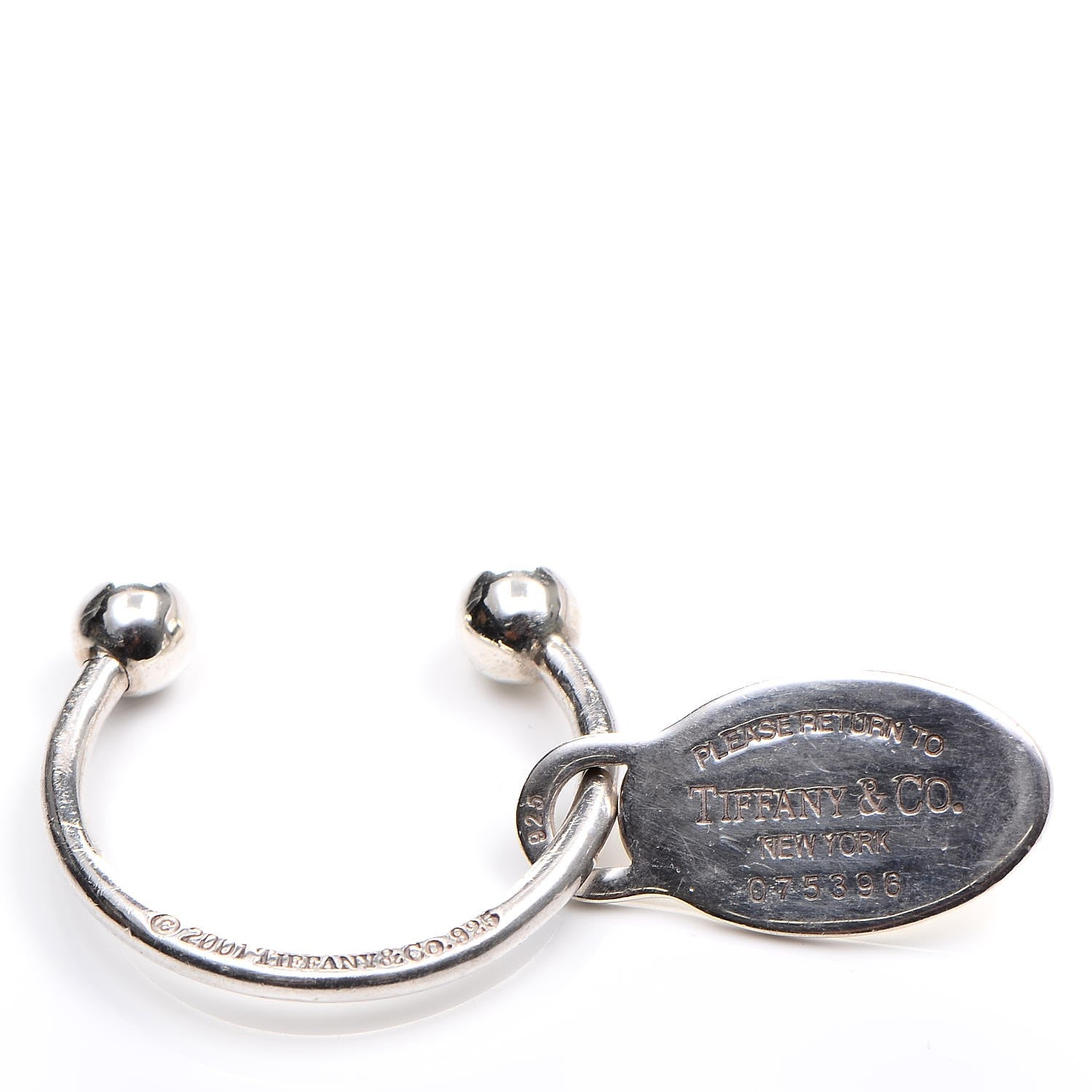 Tiffany Sterling Silver Return To Oval Key Ring 3 of 4