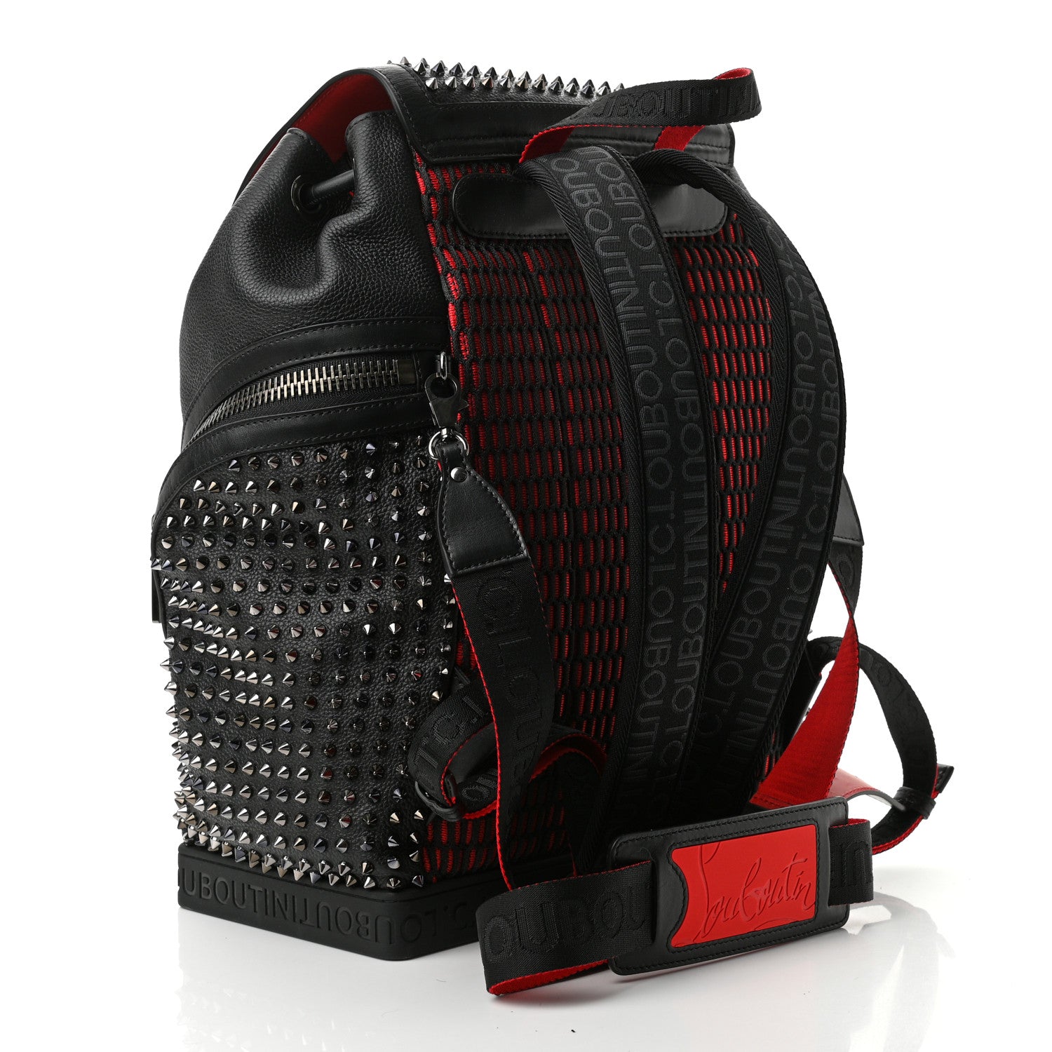 Christian Louboutin Calfskin Spiked Explorafunk Backpack Black 3 of 9