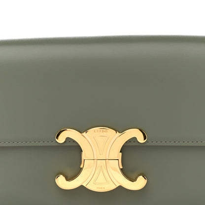 Celine Shiny Calfskin Triomphe Shoulder Bag Celadon 8 of 10